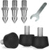 Rigych 6 Pcs Tripod Spike Feet - 3/8-16 Thread, Rubber & Stainless Steel