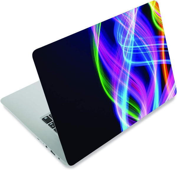 Colorful Curves Fashion Netbook Laptop Skin Sticker - Reusable Protector Cover for 11.6-15.6 Inch Laptops