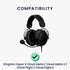 kwmobile Ear Pads Compatible with Kingston Hyper X Cloud Alpha/Cloud Alpha S/Cloud Flight/Cloud Flight S Earpads - 2X Replacement for Headphones - Black