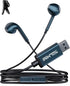 USB Headset with Microphone for PC, 2M USB Earbuds for Laptop, PS4/PS5, Volume Control & Mute, Ideal for Home & Office.