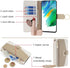 Asuwish Phone Case for Samsung Galaxy S21 FE 5G Wallet Cover with Screen Protector and Mirror Flip Cover Ring Card Holder Crossbody Strap Stand Cell S 21 EF S21FE5G UW S21FE 21S G5 6.4 inch White