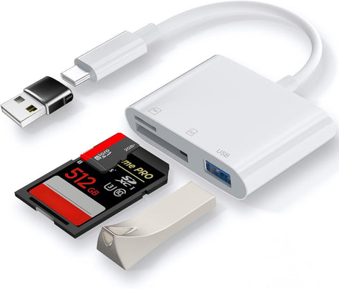 ROKO SD Card Reader,Micro SD Card Reader for iPhone 17 16 15/iPad/Mac/Laptop3 in