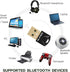 USB Bluetooth 5.0 Adapter Dongle, Wireless Transmitter Receiver for PC, Laptop, Desktop, Stereo Music, Skype Call,