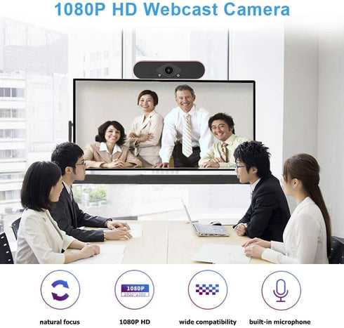 easyday 1080P HD Webcam with Microphone, Streaming Computer Web Camera for Laptop/Desktop/Mac/TV, USB PC Camera