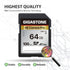 Gigastone 64GB SD Card V30 SDXC Memory Card High Speed 4K Ultra HD UHD Video Compatible with Canon Nikon Sony Pentax Kodak Olympus Panasonic Digital Camera with 1 Mini case