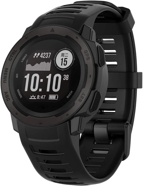 FitTurn Replacement Silicone Bands for Garmin Instinct 2/Instinct Tactical/Esports/Solar/Tide, Water Resistant Strap -