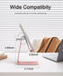 HaoCria 17 16, 15, 14, 13 12 XS,4-8" Cell Phone Stand for Desk- Adjustable Phone Stand Holder, Cradle, Dock, Desktop