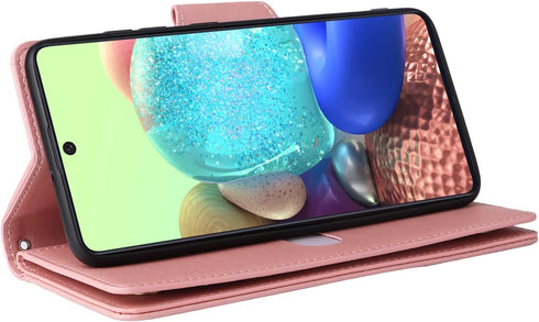 Asuwish Samsung Galaxy A71 5G Phone Case, Wallet Cover with Tempered Glass Screen Protector, Leather Flip Credit Card