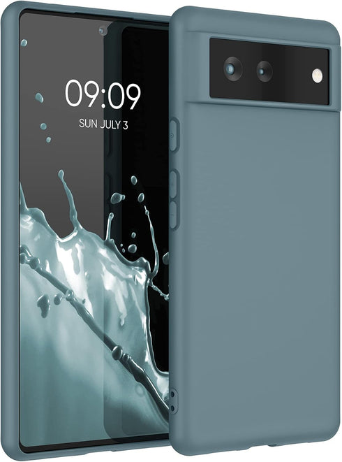 kwmobile Case Compatible with Google Pixel 6, Soft Slim Protective TPU Silicone Cover - Arctic Night