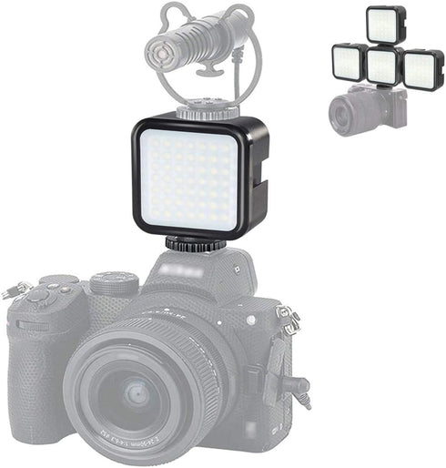 LED Video Light with 3 Cold Shoe, PULUZ Dimmable Video Splicing Fill Light for Canon Nikon Sony DSLR