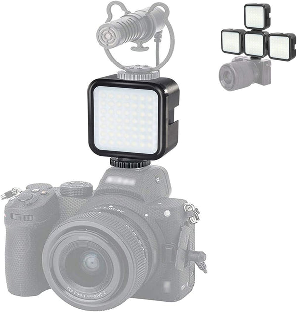 LED Video Light with 3 Cold Shoe, PULUZ Dimmable Video Splicing Fill Light for Canon Nikon Sony DSLR