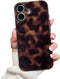 XQAGU Cute Phone Case for iPhone 17 Case Tortoise Shell Pattern Leopard Full