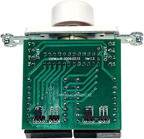 Monoprice Speaker Volume Controller, Rotary Type, 100 Watts Per Channel, 4-16 Ohms, Single Gang, White