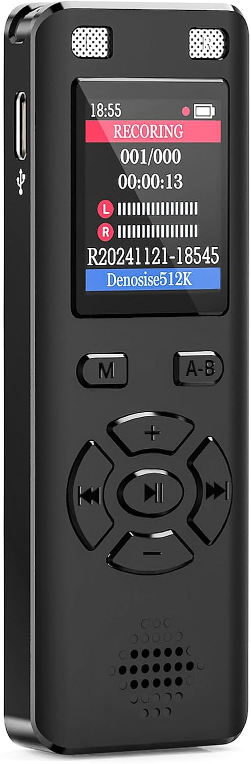 DGFAN Voice Recorder - 128GB 9280 Hours Voice Activated Recorder Device with Playback,
