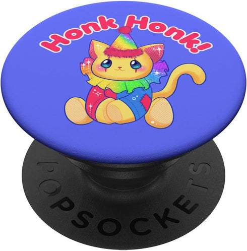 Clowncore Honk Honk Cat Clown Kidcore Funny Kawaii PopSockets Standard PopGrip