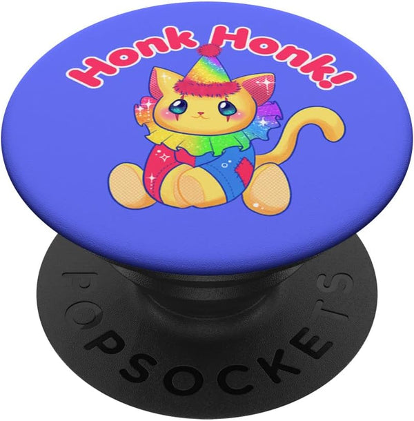 Clowncore Honk Honk Cat Clown Kidcore Funny Kawaii PopSockets Standard PopGrip
