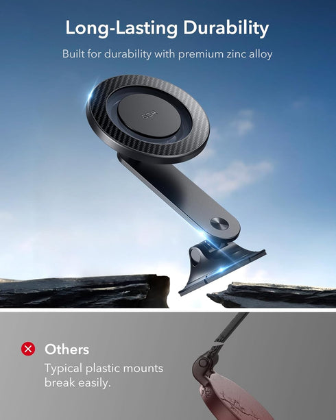 ESR 360 17/16/16e/15/14/13/12, S25, 10, 2 for MagSafe Car Mount, Upgraded Dashboard Magnetic Phone Holder for Car