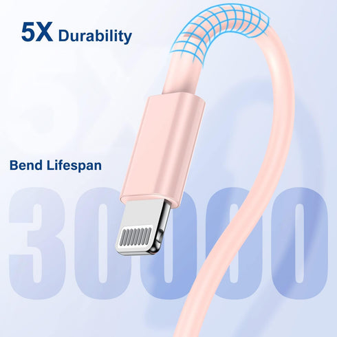 Essri 6FT iPhone Charger 3Pack, USB to Lightning Cable Extra Long Fast Charging Cord for iPhone 14 13 12 11