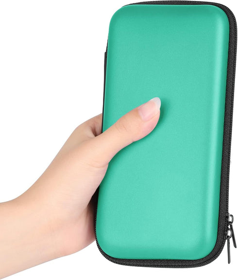 iMangoo Shockproof Organizer Case - Small Travel Essentials Pouch for Electronics, Zipper Tech Cord, Power Bank (Mint)