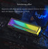 M.2 2280 ARGB Hard Drive Heatsink Cooling SSD Cooler, 5V 3Pin RGB Sync, Efficient Heat Dissipation, White