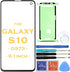 Outer Lens Screen Front Glass Replacement for Samsung Galaxy S10 G973 G973F/DS G973U G973W G9730 Series, 6.1" (Black)