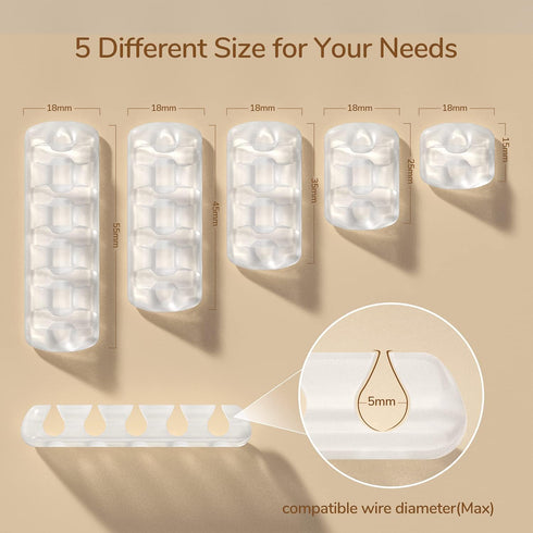 Syncwire Clear Cable Clips, Self Adhesive Cord Management Organizer for Home, Office, Nightstand, Desk Accessories