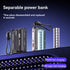TKOWTB 21700 20W DIY Power Bank Case Detachable Cable PD Fast Charging No Battery Included Black