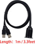 Duttek USB Panel Flush Mount Cable - Dual USB 2.0 Male to Female Extension Cable, USB Mount for Car, Boat, Motorcycle