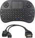 Mini Wireless Keyboard 2.4GHz Touch-pad Mouse Combo with OTG Cable - Compatible with Firesticks, Android TV, Smart TV