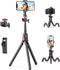 Fotopro Flexible Phone Tripod, Mini Camera Tripod with Wireless Remote Phone Holder, 360