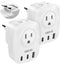 VINTAR European Travel Plug Adapter, Foldable International Power Plug with 2 AC Outlets 3 USB Ports for US to Europe
