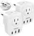 VINTAR European Travel Plug Adapter, Foldable International Power Plug with 2 AC Outlets 3 USB Ports for US to Europe
