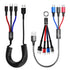 3 Pack 3 in 1 Nylon Braided Multifunction USB Charging Cable Set, Fast Charger Cords for Home, Office, Car.