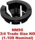 iMBAPrice NM95-100 (100-Pack) Black Button Push-In NM Cable Connector, 3/4 Trade Size, Fits 3/4-Inch