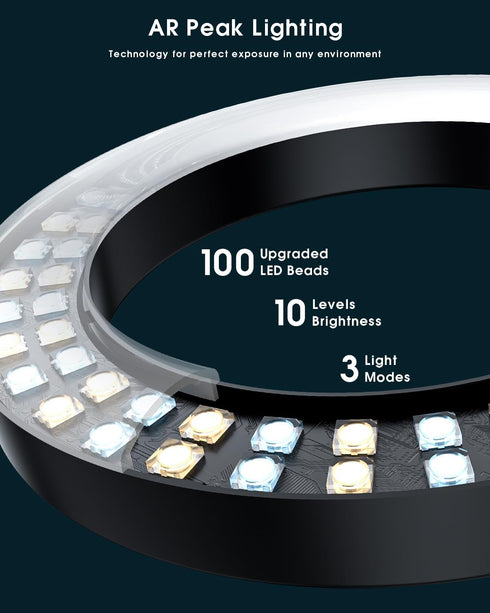 WINDESHI Ring Light for Computer Video Conference - Webcam Light for Monitor Clip On Remote Working Distance Learning