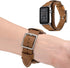 Compatible Apple Watch Band, Genuine Leather Bracelet Wrist Strap for 49mm, 46mm, 45mm, 44mm, 42mm (Cuff Brown)