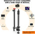 13.4-31.9" 1/4" 3-Section Overhead Camera Mount Desk Stand, Height Articulating Top Down Camera Mount with C-Clamp