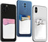 USA Merchant Silicone Stick on Cell Phone Wallet Card Holder with Pocket for Credit Card ID Business Card - iPhone
