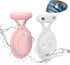 AirTag Holder Case with Brooch Pin - 2 Packs Waterproof Hidden AirTag Case for Kids and Item Locator (White+Pink)