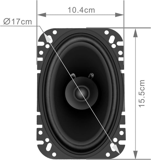 Sondpex CS17406: 4" X 6” Dual Cone Speaker