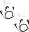 Walkie Talkie Earpiece Headset with Mic PTT for Kenwood Puxing Wouxun Hytera Two Way Radio 2 pin, 2 Pack
