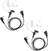 Walkie Talkie Earpiece Headset with Mic PTT for Kenwood Puxing Wouxun Hytera Two Way Radio 2 pin, 2 Pack