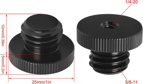 1/4 to 5/8 Screw Tripod Adapter LUORNG 5/8 Inch Male to 1/4 Inch Female Threaded Screw Adapter for Tripod Laser Level Adapter, Black