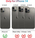 Diverbox Heavy Duty Case for iPhone 14, Shockproof, Tempered Glass Screen + Camera Lens Protector, Pine Green