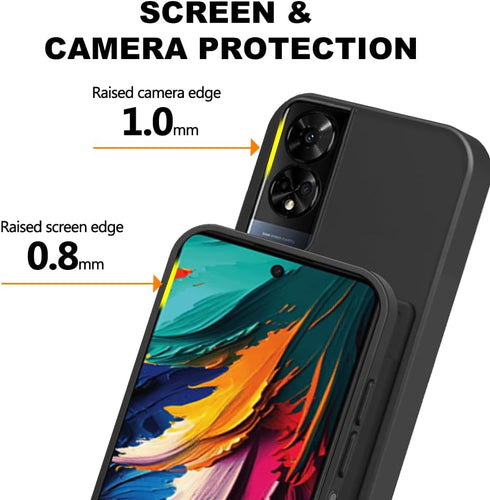 for TCL 50 XE/TCL 50 5G Phone Case with Tempered Glass Screen Protector, Card Holder with Ring Stand Case for TCL 50