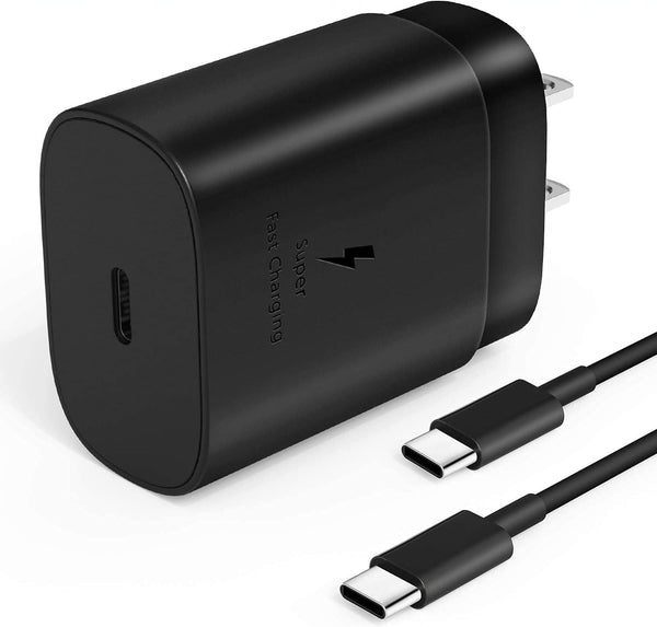 Fast Adaptive Wall Adapter 25W Charger for Sony Xperia 1 II/Plus/X Ultra, Includes 4FT Cable - Black