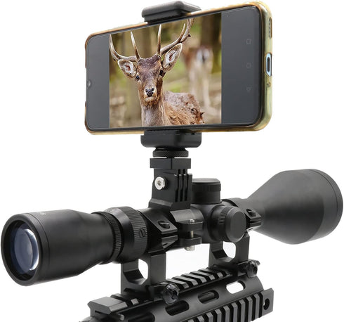 Universal Scope Phone Mount Holder - Adjustable Bike and Motorcycle Handlebar Phone Mount Adapter