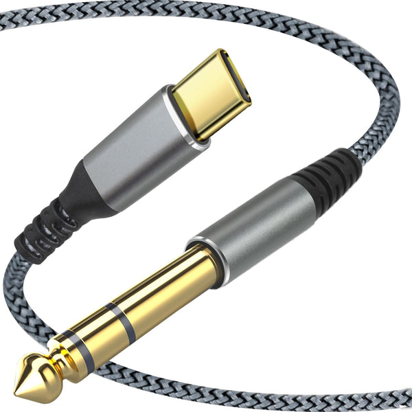 USB C to 1/4 inch Audio Cable - 6.6FT Type C to 6.35mm TRS Stereo Cable for Amplifier, Speaker, Mixing Console