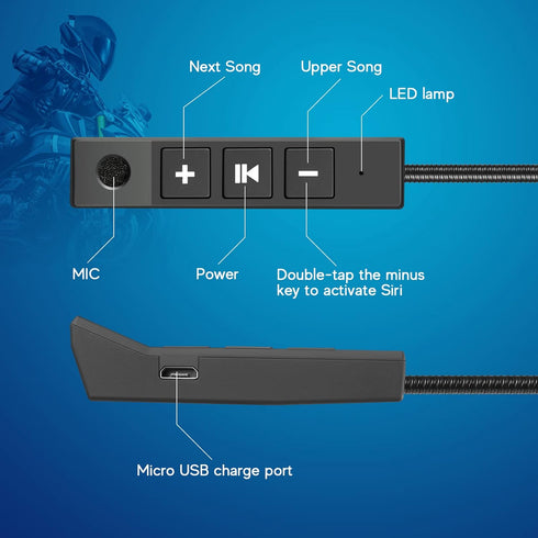 Motorcycle Helmet Bluetooth Headset, Outdoor Hands-Free Speaker, Bluetooth 5.3 EDR, High Sound Quality