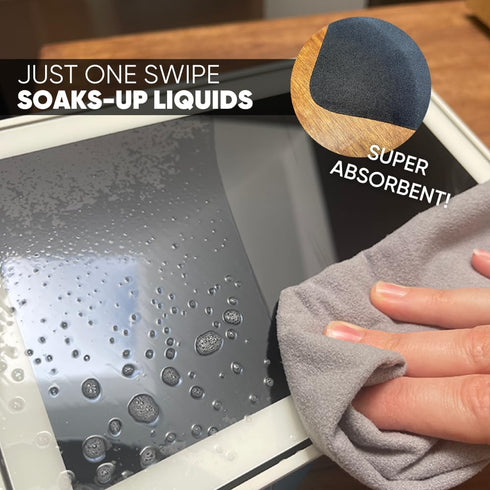 Premium Lens Screen Cleaning Cloth by Microfiber Wholesale - Black - 8”x8” - 10pk - Soft Microfiber Suede